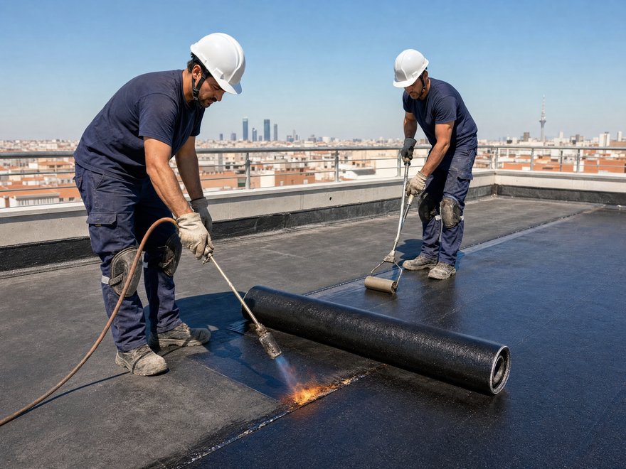 Rehabilitación de la cubierta de un edificio