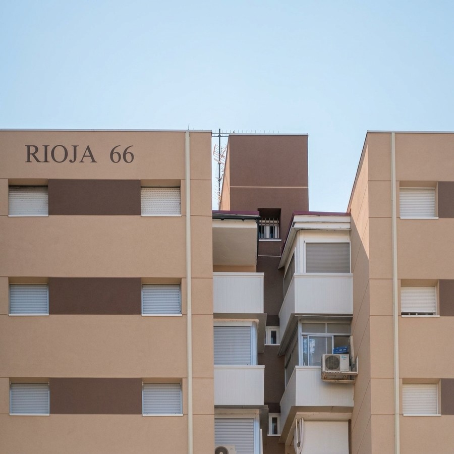 Fachada del edificio Rioja 66 tras la rehabilitación